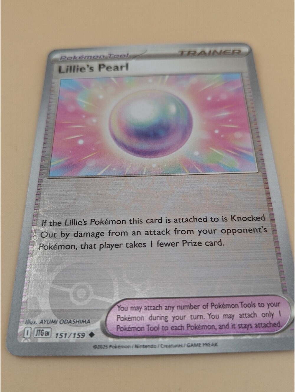 Lillie's Pearl 151/159 Cosmos Holo Pokemon Card NM